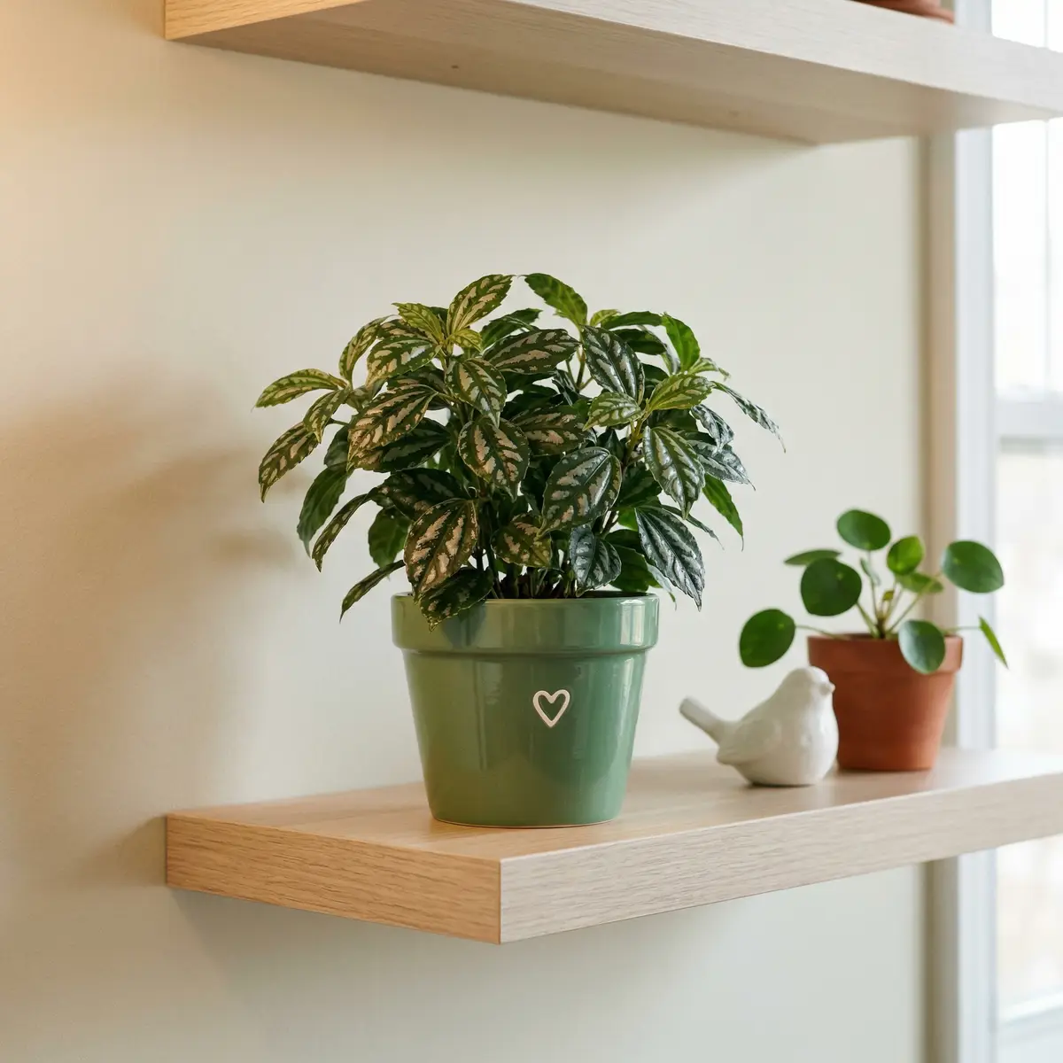 Aluminum Plant displayed on a shelf in a bright indoor setting