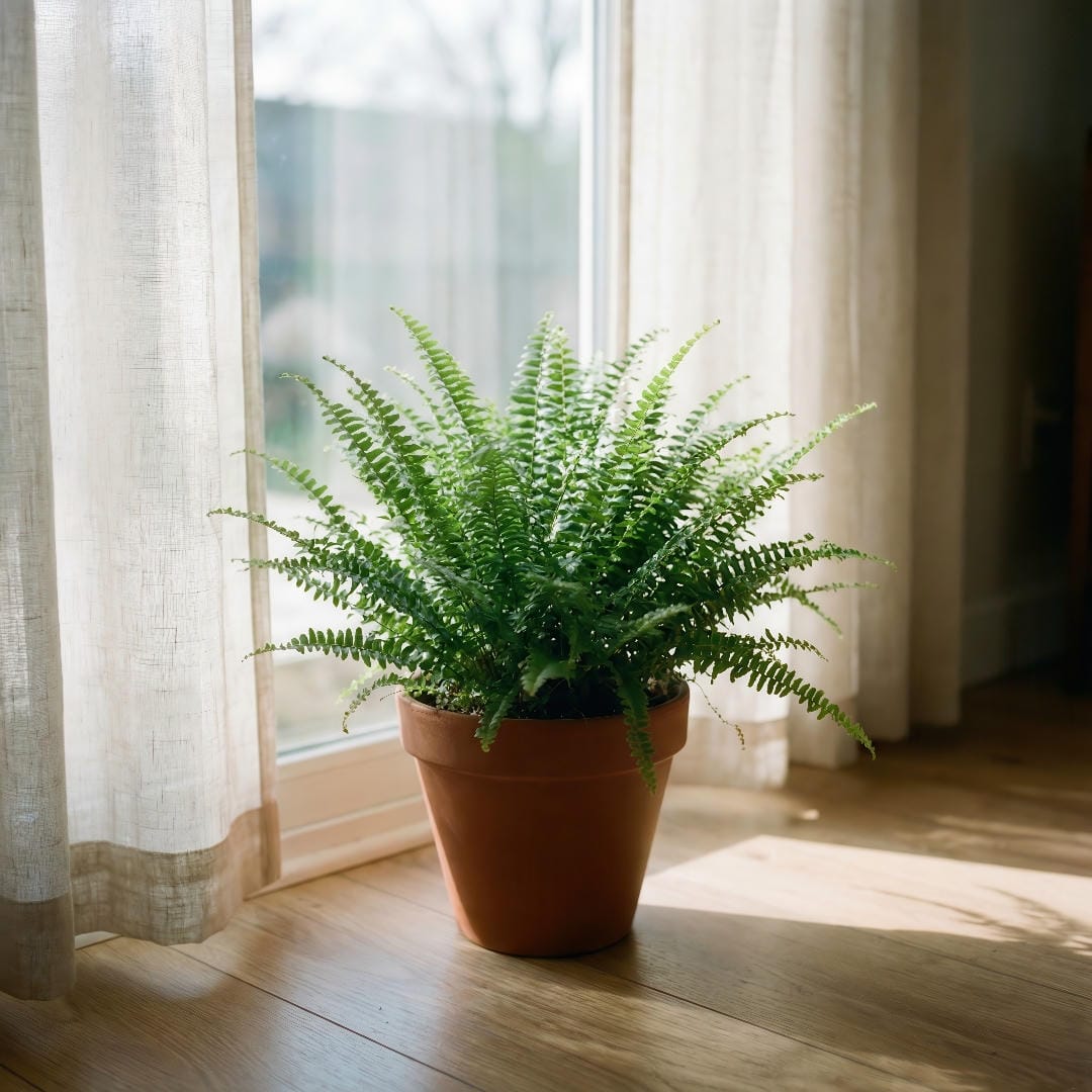 Ideal light conditions for Ariane Boston Fern.