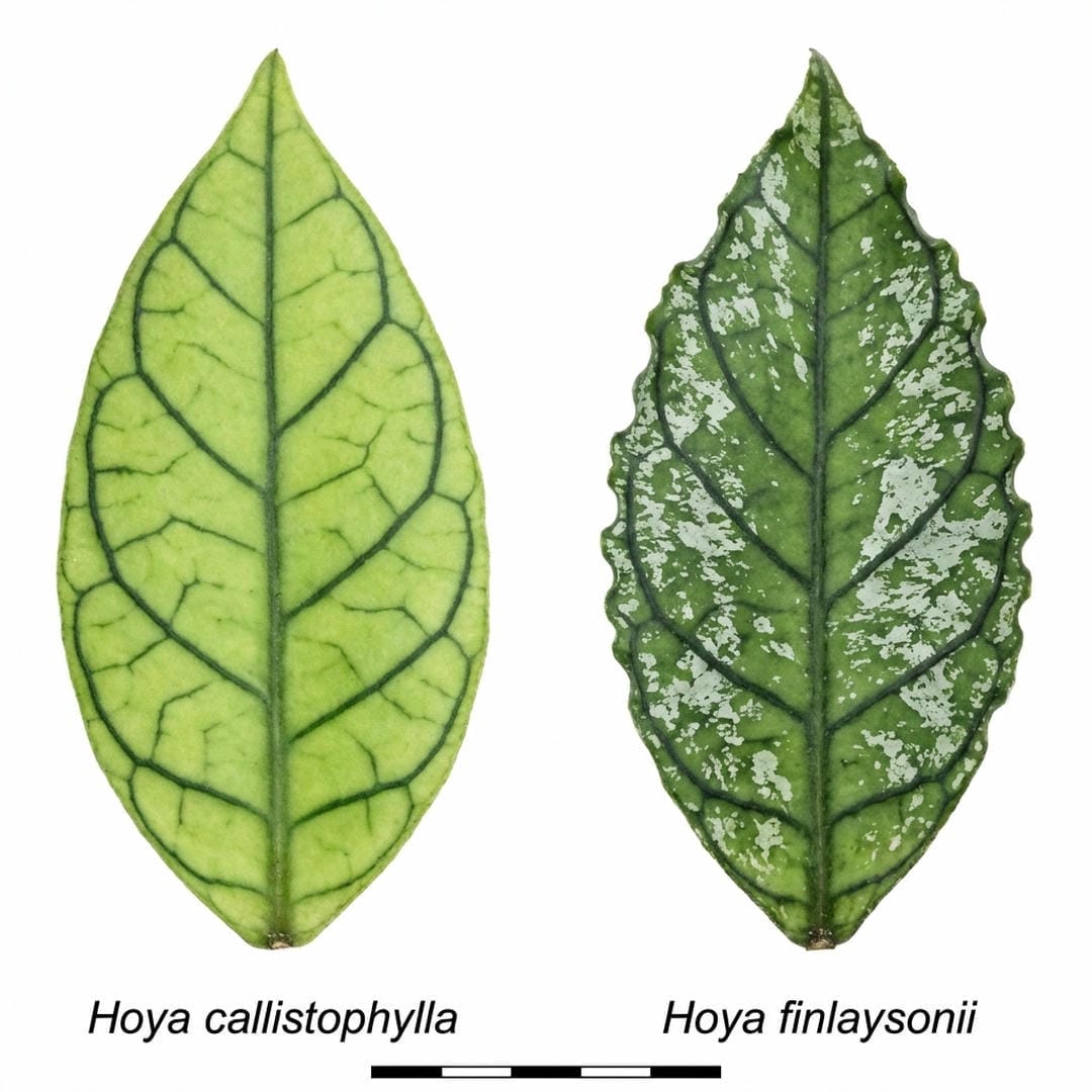 Comparison of Hoya leaves