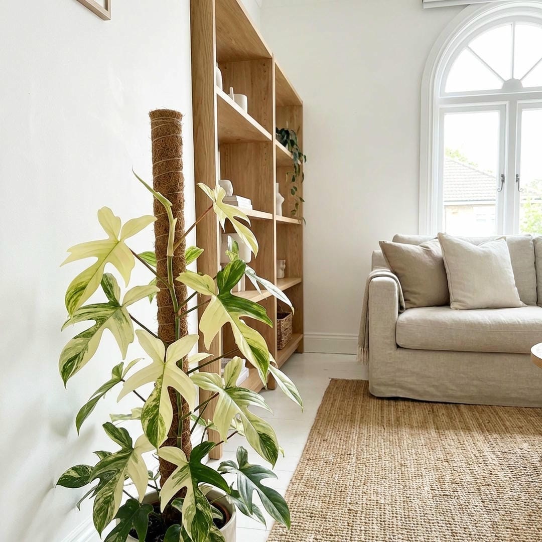 A Florida Ghost climbing a moss pole