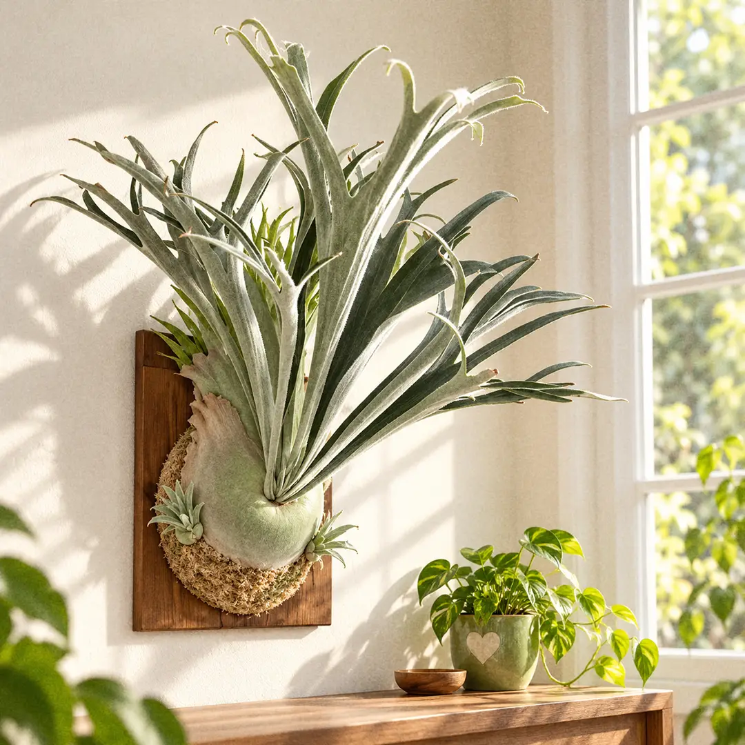 Silver Staghorn Fern