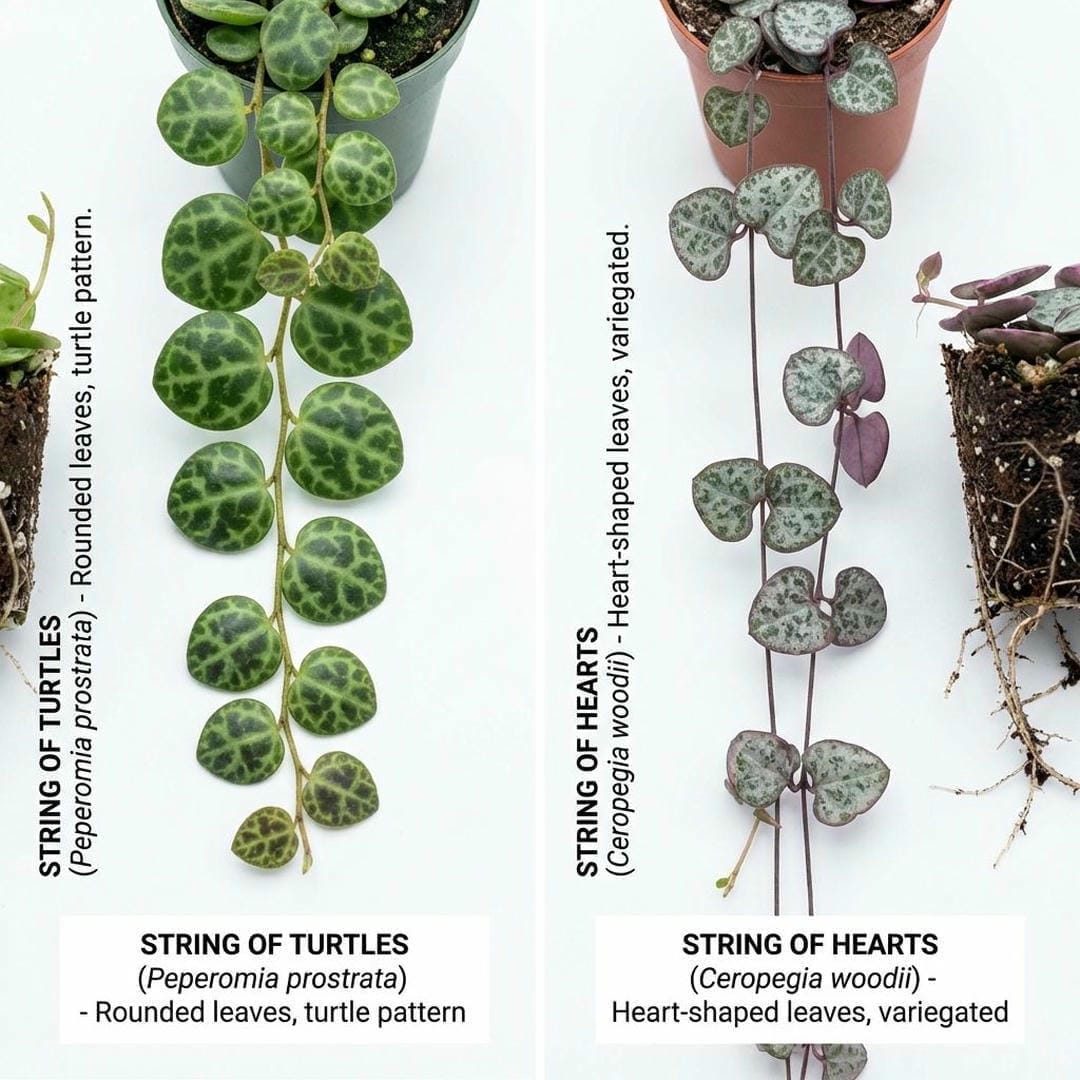 String of Turtles vs String of Hearts comparison